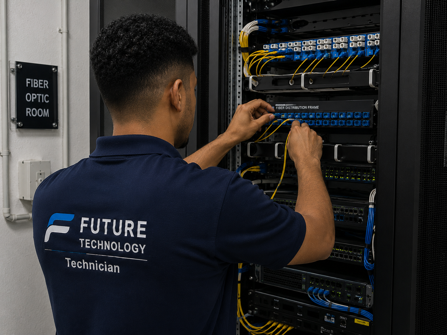 Fiber optic cabling project